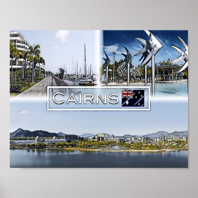 Cairns - Queensland - Australia - Mosaic - Poster (Front)