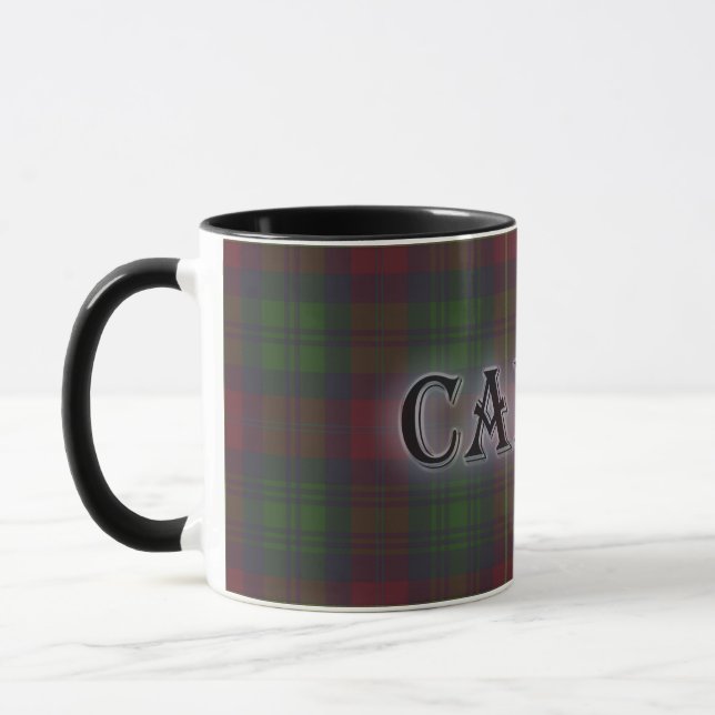 Cairns Tartan with the Last Name Mug (Left)