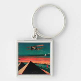 Cairo - Bagdad - Karachi Air Vintage Poster Key Ring