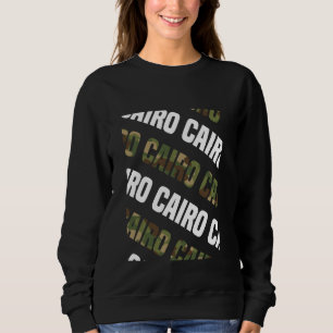 Cairo Camo Pattern Green Camouflage Sweatshirt