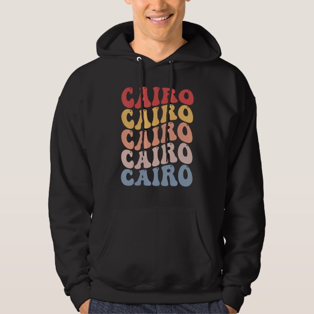Cairo City Groovy Retro Hoodie (Front)