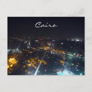 cairo city night postcard