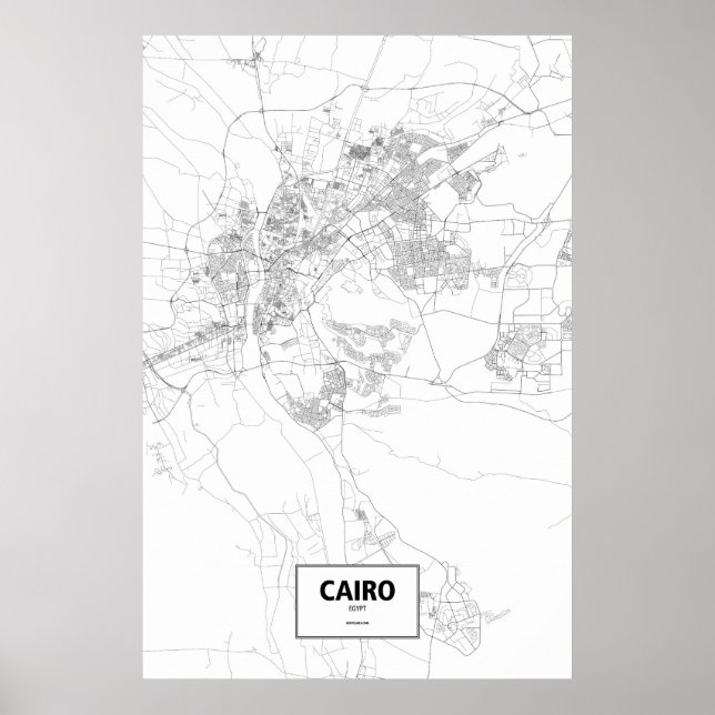 Cairo, Egypt (black on white) Poster (Front)