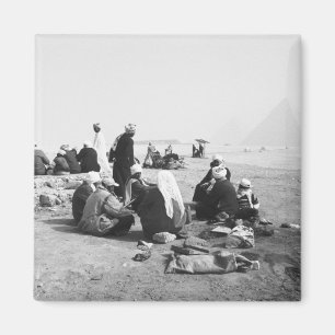 Cairo Egypt, Camel Jockeys Giza Pyramids (NR) 2 Magnet