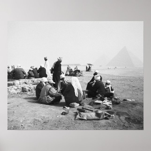 Cairo Egypt, Camel Jockeys Giza Pyramids (NR) 2 Poster (Front)