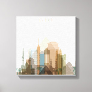 Cairo, Egypt   City Skyline Canvas Print
