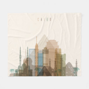 Cairo, Egypt   City Skyline Fleece Blanket