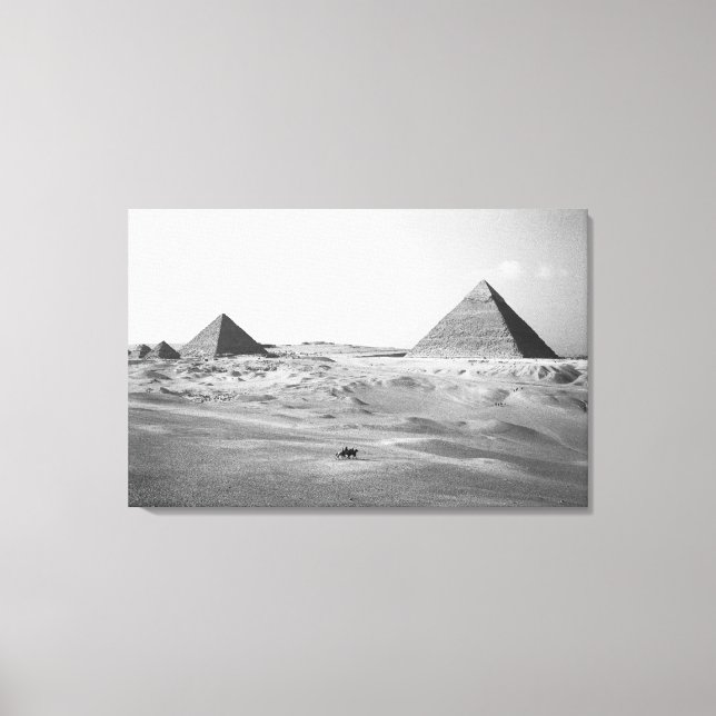 Cairo Egypt, Giza Pyramids Canvas Print (Front)