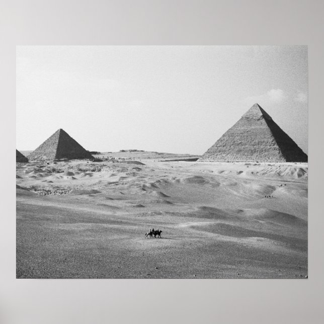 Cairo Egypt, Giza Pyramids Poster (Front)