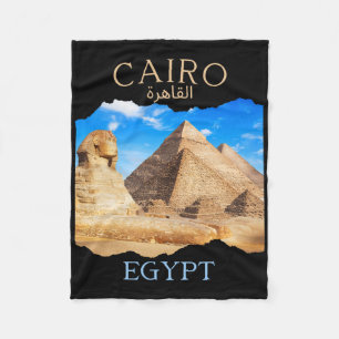 Cairo Egypt Pyramids cairo' In Arabic Egyptian Vac Fleece Blanket