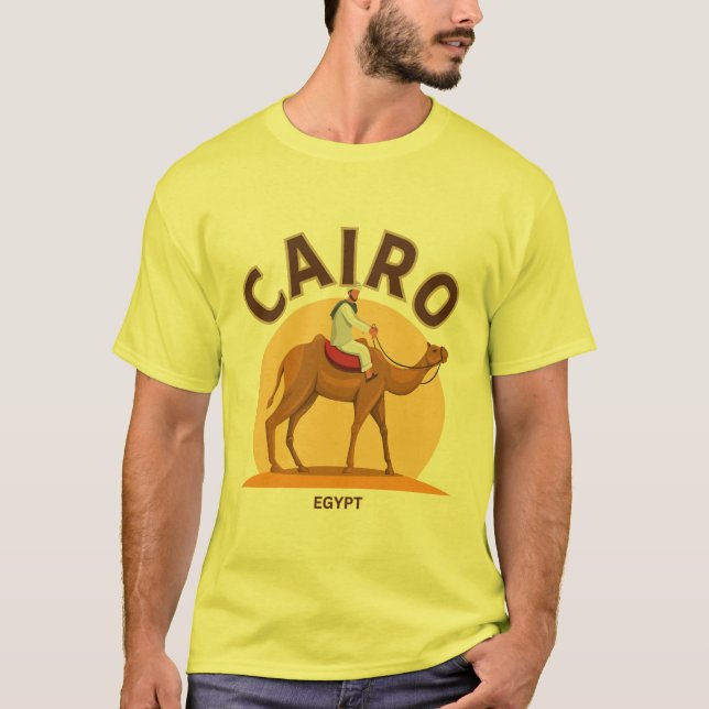 Cairo Egypt Pyramids T-Shirt, Sphinx Graphic Tee (Front)