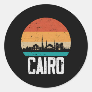 Cairo Egypt Skyline Cairo Classic Round Sticker
