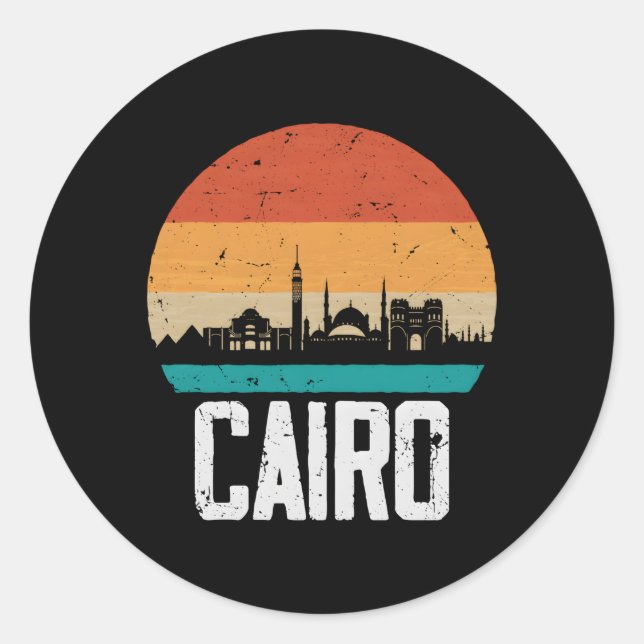 Cairo Egypt Skyline Cairo Classic Round Sticker (Front)