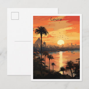 Cairo Egypt Travel Aesthetic Postcard