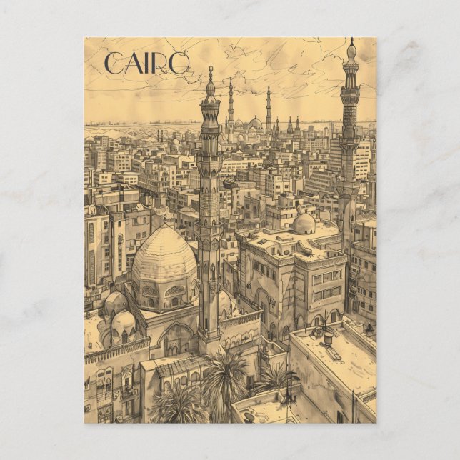 Cairo Egypt Travel Postcard (Front)