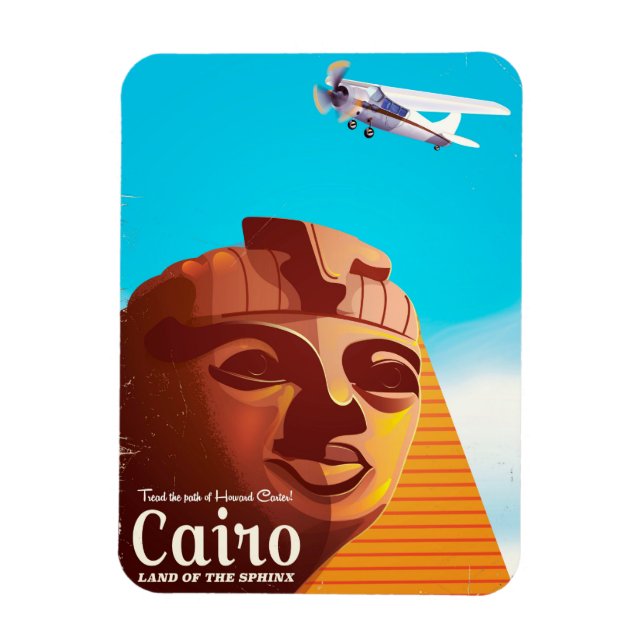 Cairo Egypt Vintage style travel poster Magnet (Vertical)