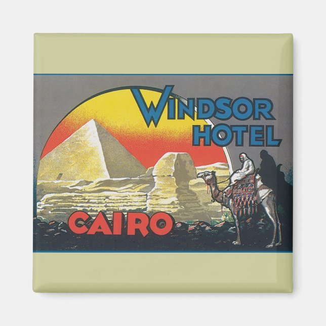 Cairo Egypt Vintage Travel Magnet (Front)