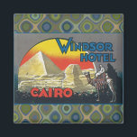 Cairo Egypt Vintage Travel Magnet<br><div class="desc">Vintage Hotel Label for Windsor Hotel Cairo Egypt</div>