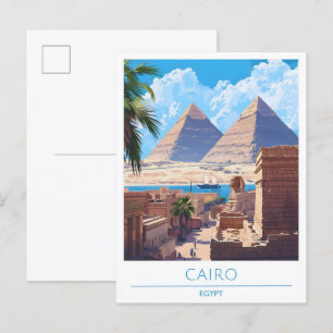 Cairo Egypt Vintage Travel Postcard