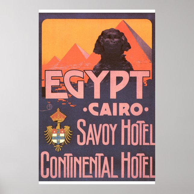 Cairo Egypt Vintage Travel Poster (Front)