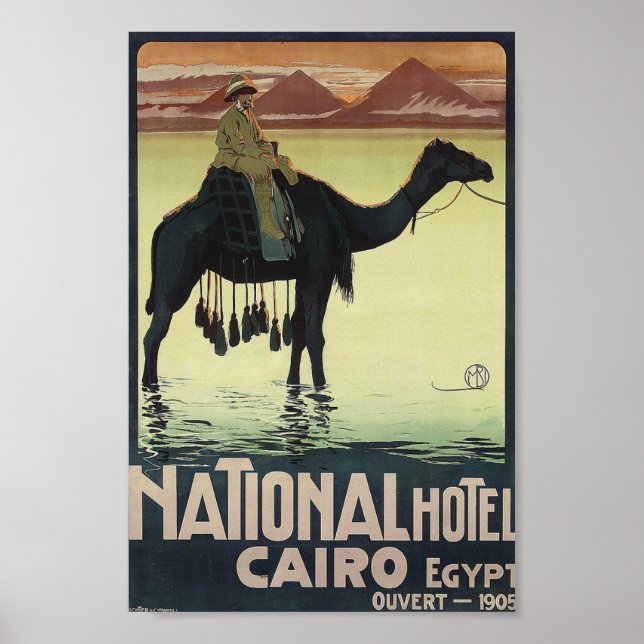 Cairo Egypt Vintage Travel Poster (Front)