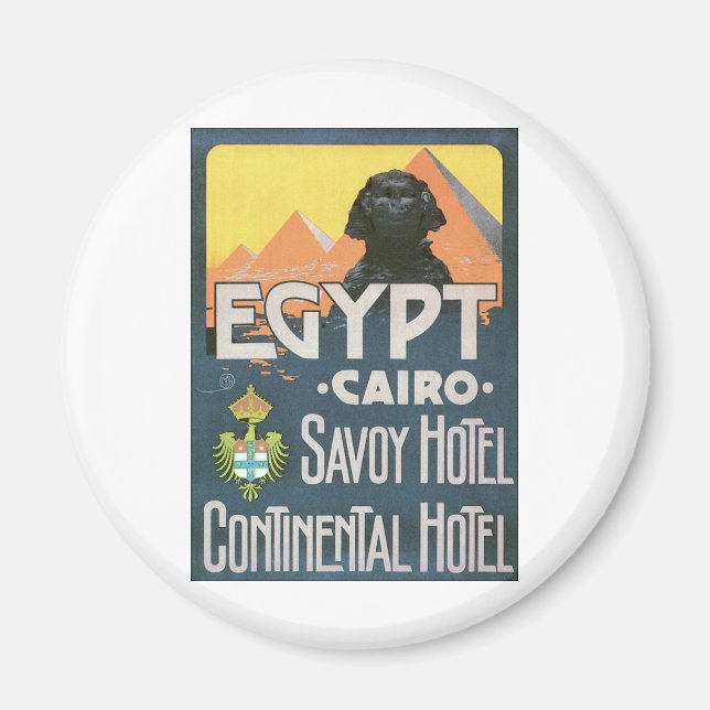 Cairo Egypt - Vintage travel poster art Magnet (Front)