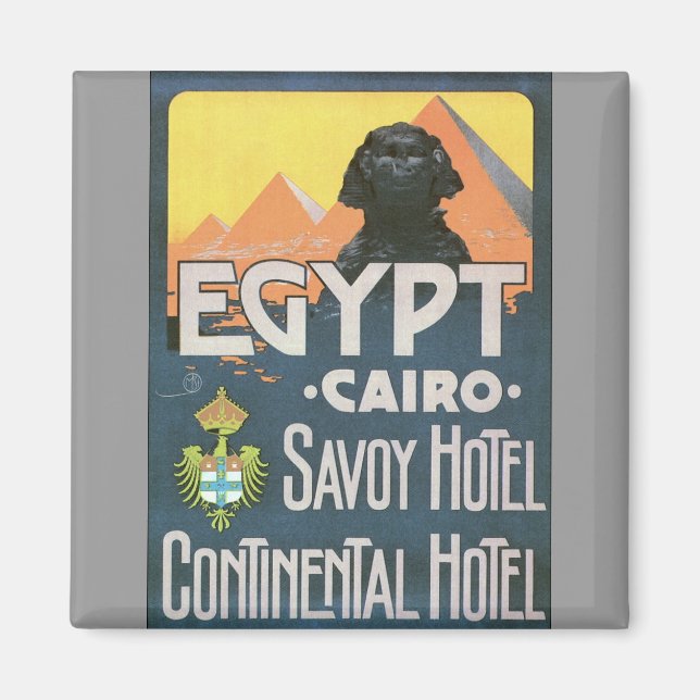 Cairo Egypt - Vintage travel poster art Magnet (Front)