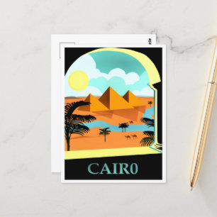 Cairo, Egypt vintage travel poster Postcard