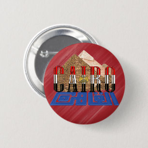 Cairo Egyptian Pyramids 6 Cm Round Badge