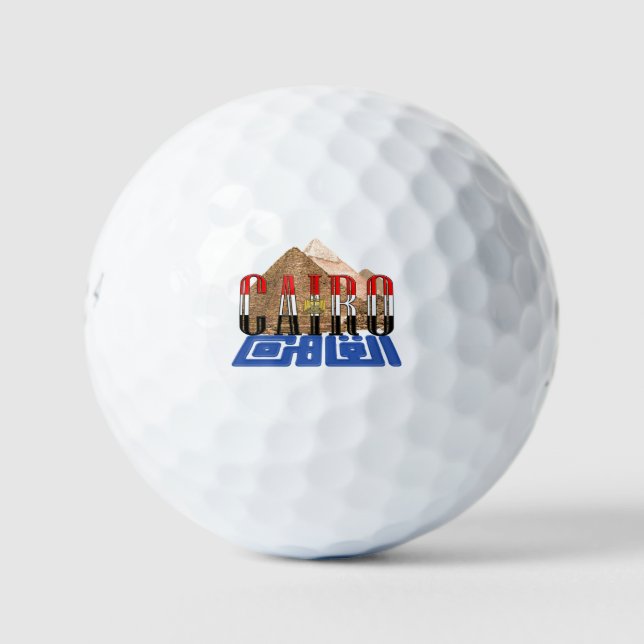 Cairo Egyptian Pyramids Golf Balls (Front)