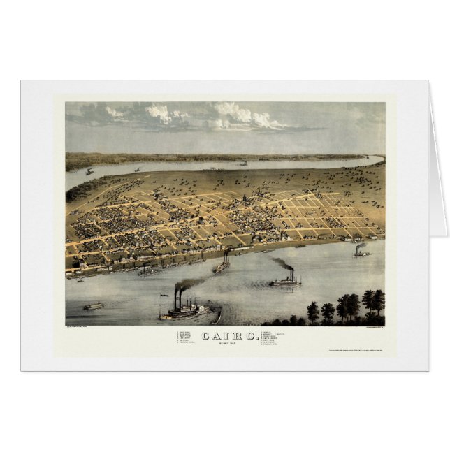 Cairo, IL Panoramic Map - 1867 (Front Horizontal)