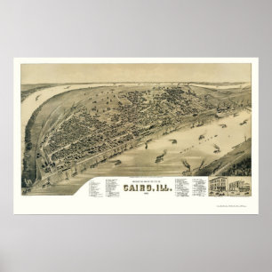 Cairo, IL Panoramic Map - 1888 Poster