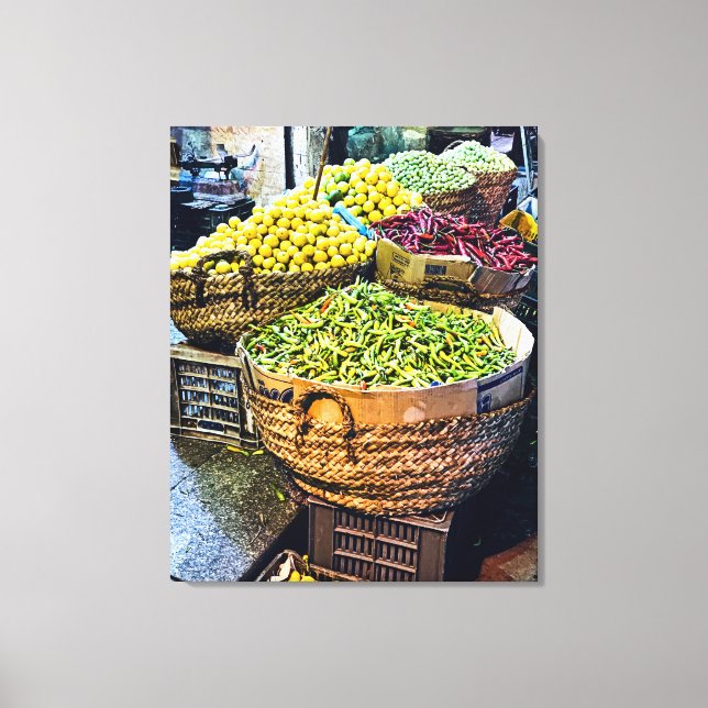 Cairo Khan el Khalili Bazaar Food Canvas Print (Front)