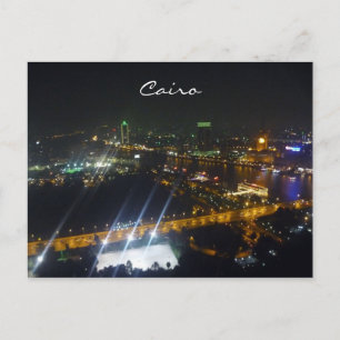 cairo lights night postcard