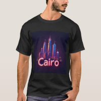 Cairo Neon Skyline With Modern Skyscr