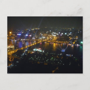 cairo night nile postcard