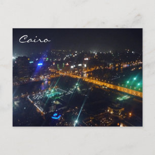 cairo night streets postcard