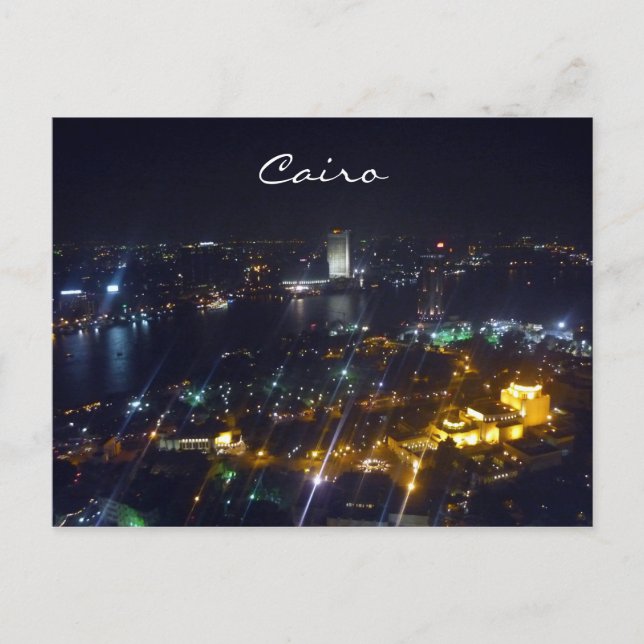 cairo night view postcard (Front)