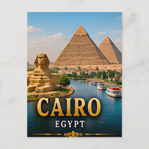 Cairo Pyramids and Timeless Nile Splendour Postcard