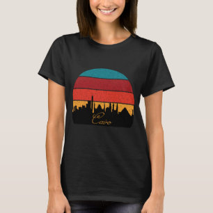 Cairo Pyramids Travel Retro Black Shirt