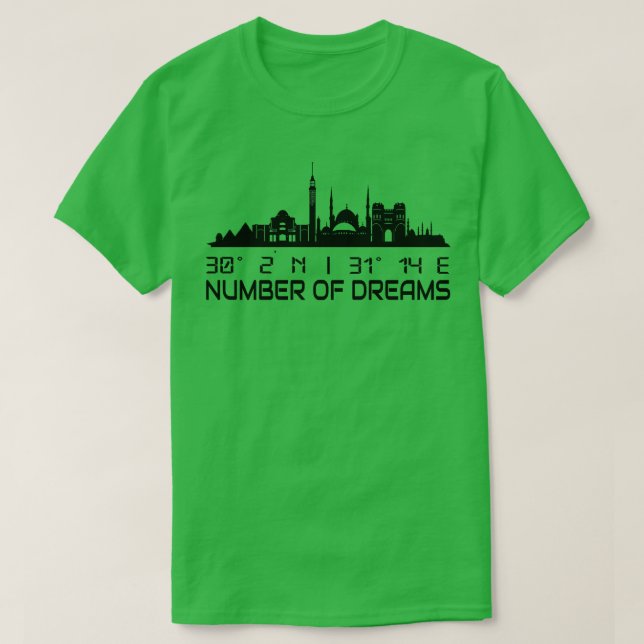 Cairo Skyline Gps Coordinates Egypt 1 T-Shirt (Design Front)