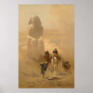 Cairo Street Scene Max Rabes Fine Art Canvas Poster