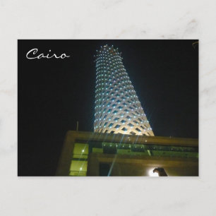 cairo tower up postcard