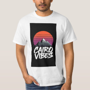 Cairo Vibes Retro Pyramids Sunset Aesthetic T-Shir T-Shirt