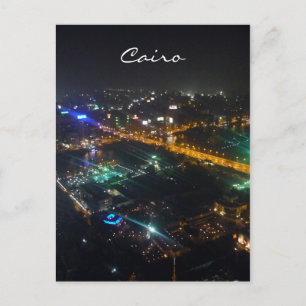 cairo view night postcard