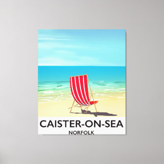 Caister-on-Sea Seaside travel poster Canvas Print