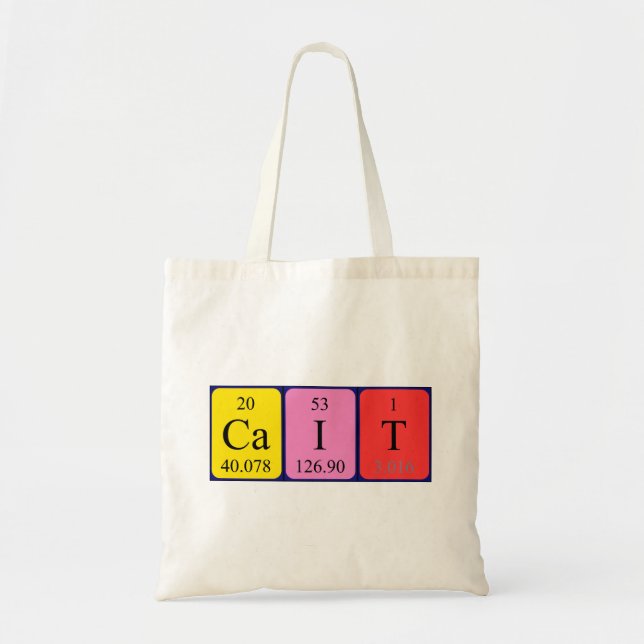 Cait periodic table name tote bag (Front)