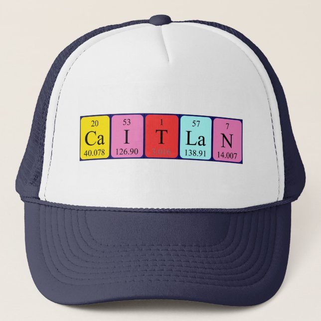 Caitlan periodic table name hat (Front)