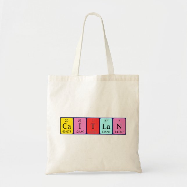 Caitlan periodic table name tote bag (Front)