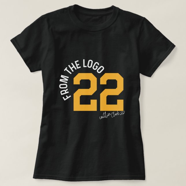 caitlin clark from the logo | caitlin clark 22 wom T-Shirt (Design Front)